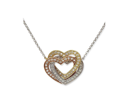 Three Tone Plated | Heart Pendants